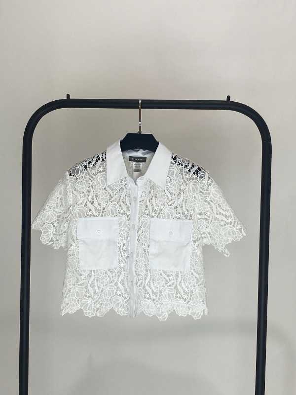 BLUSA BORDADA MANGA CORTA BLANCA